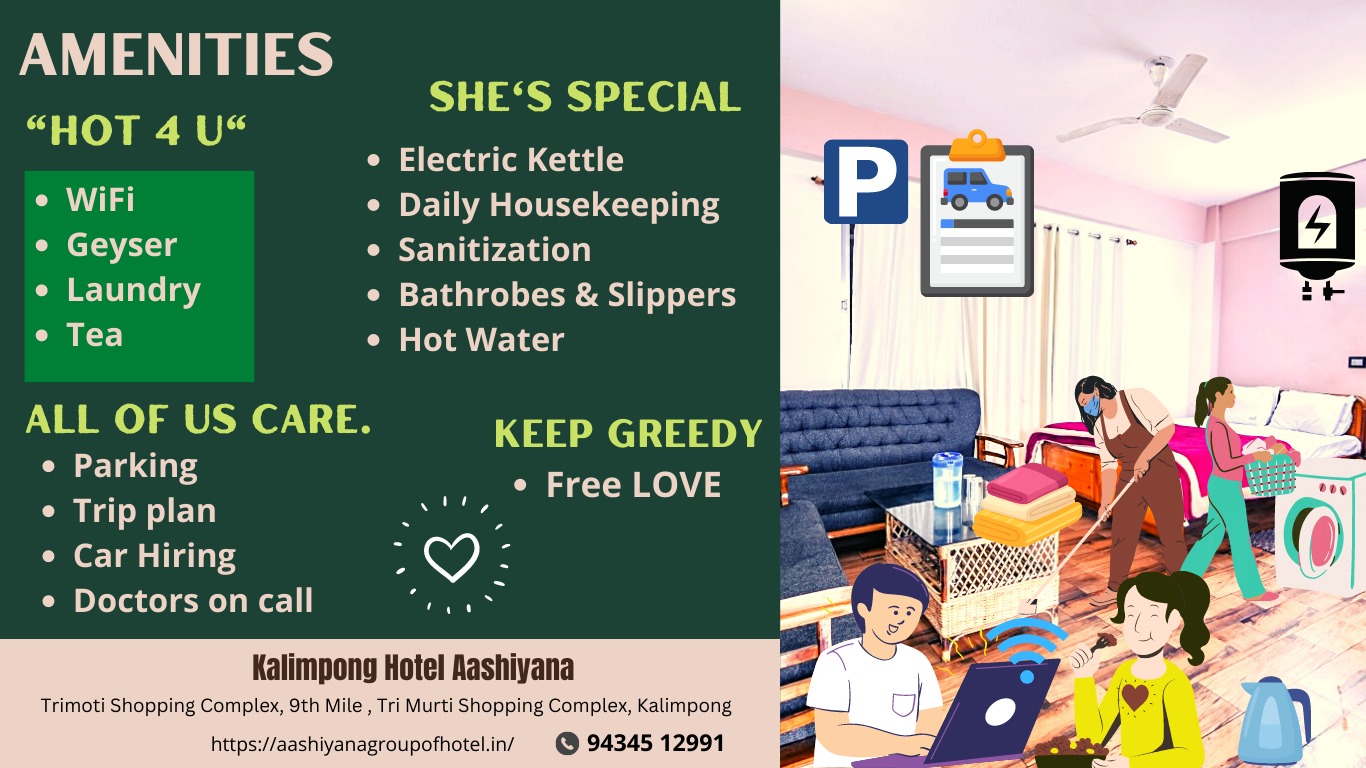 FREE AMENITIES for YOU! HOTEL AASHIYANA
